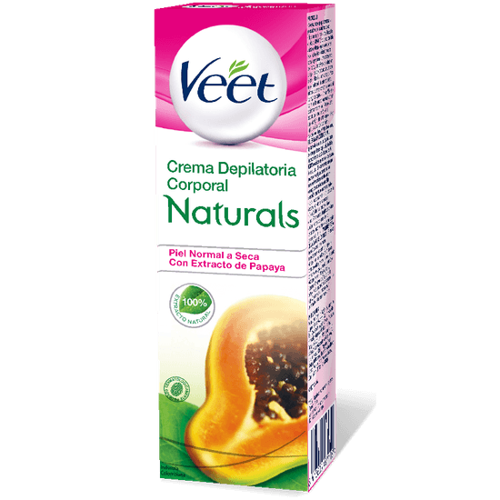 Crema Depilatoria Corporal Veet Naturals® Piel Normal a Seca