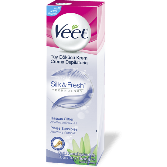 Veet Crema Depilatoria Corporal Silk&Fresh Pieles Sensibles
